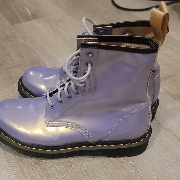 Dr. Marten's Iridescent Purple Lace-Up Boots - Picture 2 of 8